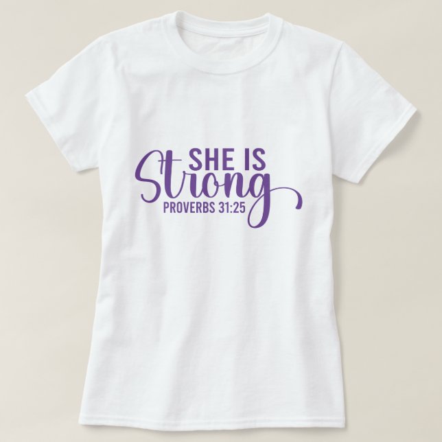 T-shirt Elle Est Forte - Chrétien (Design devant)