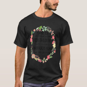 T-shirt Elle Est Habillée De Force Proverbes Dignité 31 2