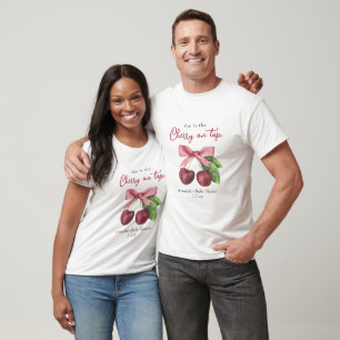 T-shirt Elle est la cerise sur le gâteau baby shower 