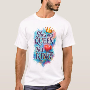 T-shirt Elle est ma Reine Il est mon Roi – Montre d'eau as