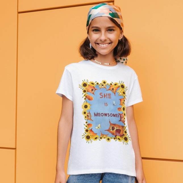 T-shirt Elle est Meowsome ! (Créateur téléchargé)