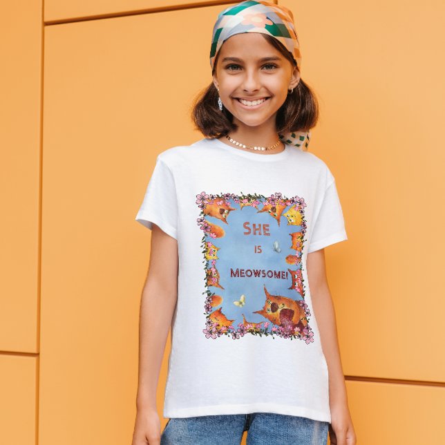 T-shirt Elle est Meowsome ! (Créateur téléchargé)