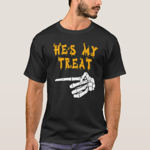 T-shirt Elle est mon tour il est mon friandise Mignons cou