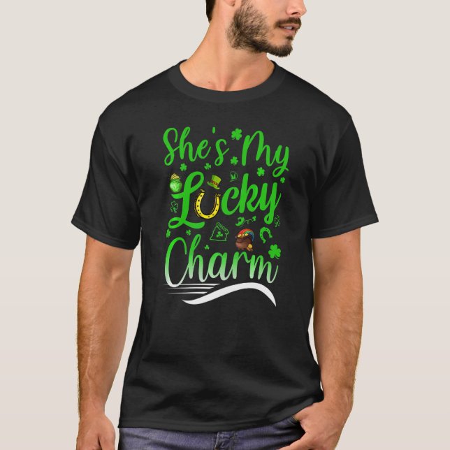 T-shirt Elle est My Lucky Charm Couples St Patrick's Day (Devant)