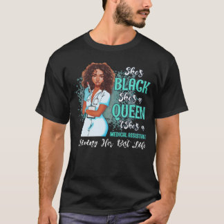 T-shirt Elle est noire Elle est reine Elle est Médicale As