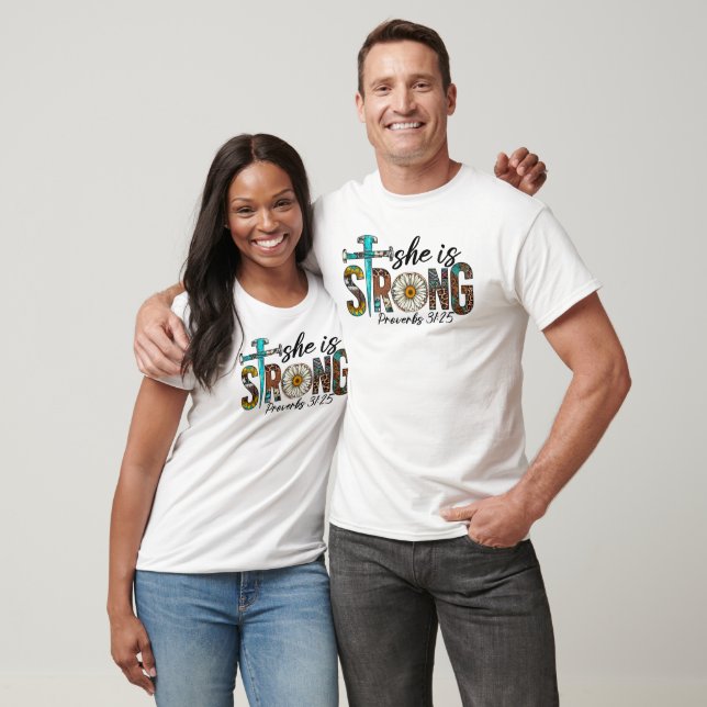 T-shirt Elle Est Proverbes Forts Unisex (Unisexe)