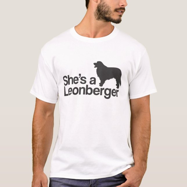 T-shirt Elle est un Leonbergers (Devant)