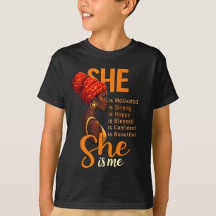 T-shirt Elle est une femme forte et éduquée du Mois de l'h