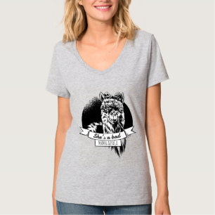 T-shirt Elle est une mauvaise mama alpaga