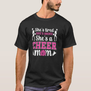 T-shirt Elle est une mère cheerleader de pom-pom girl