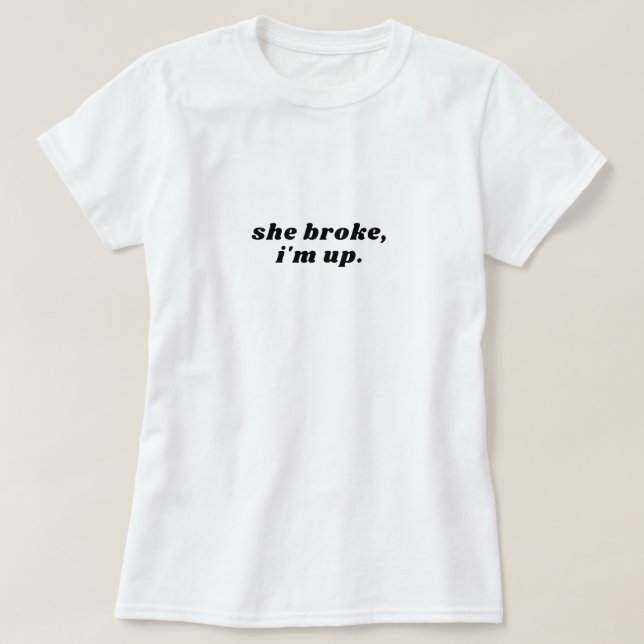 T-shirt elle l'a cassé (Design devant)