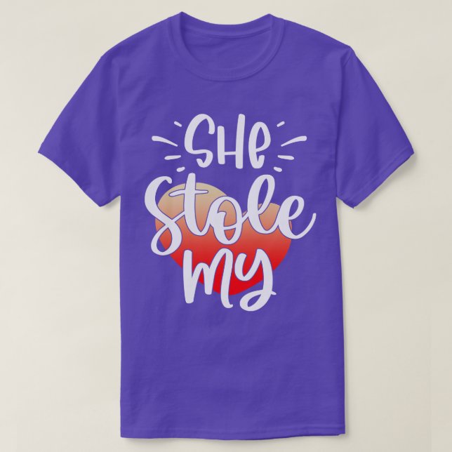 T-shirt Elle M'A Volé Le Coeur (Design devant)
