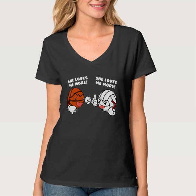 T-shirt Elle M'Aime Plus Joueur De Basket-Ball (Devant)