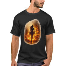 T-shirt Elle Marche à Travers le Feu