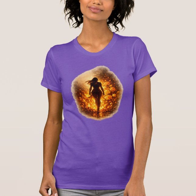 T-shirt Elle Marche à Travers le Feu (Devant)
