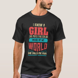 T-shirt Elle Met La Couleur Dans Mon Monde Enfante Fille