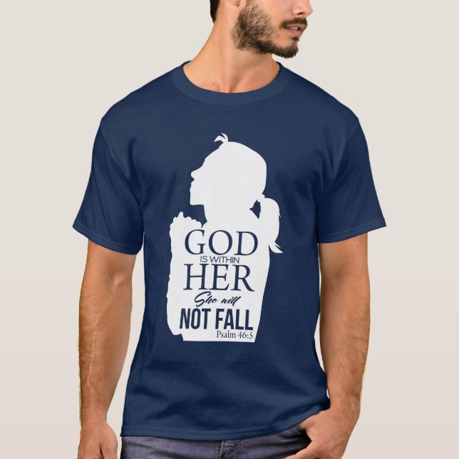 T-shirt Elle N'Échouera Pas À L'Affirmation Chrétienne (Devant)