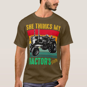 T-shirt Elle pense que l'agriculture de mon tracteur Sey F