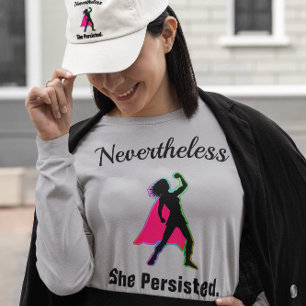 T-shirt Elle Persistait, Girl Woman Power, ZSSG