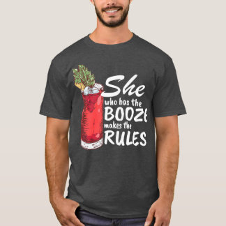 T-shirt Elle Qui A Le Booze Fait Le Bartender Du Règlement