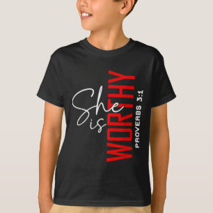 T-shirt Elle Vaut La Bible Verse Religieuse Chrétienne