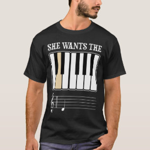 T-shirt Elle veut la musique de piano de D