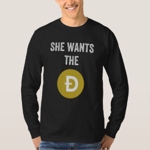 T-shirt Elle veut que le mème Dogecoin D Funny Doge HODL T