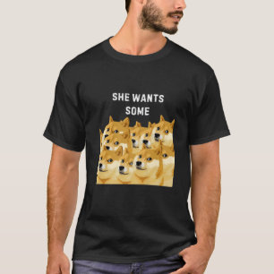 T-shirt ELLE VEUT UN DOGECOIN MEME HODL À LA Lune