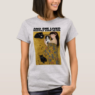 T-SHIRT ELLE VIVAIT HEUREUSEMENT JAMAIS APRÈS LE CHAT MOM