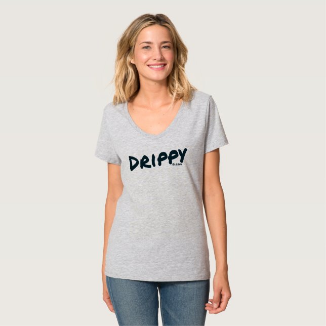 T-shirt Elleki Drippy (Noir) (Devant entier)