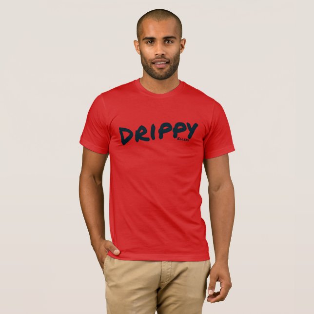 T-shirt Elleki Drippy (Noir) (Devant entier)
