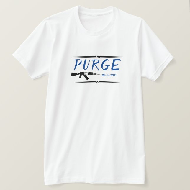 T-shirt Elleki Purge K (bleu) (Design devant)