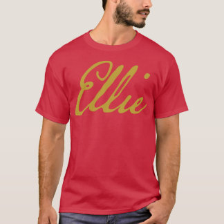 T-shirt Ellie Typographie Script Or