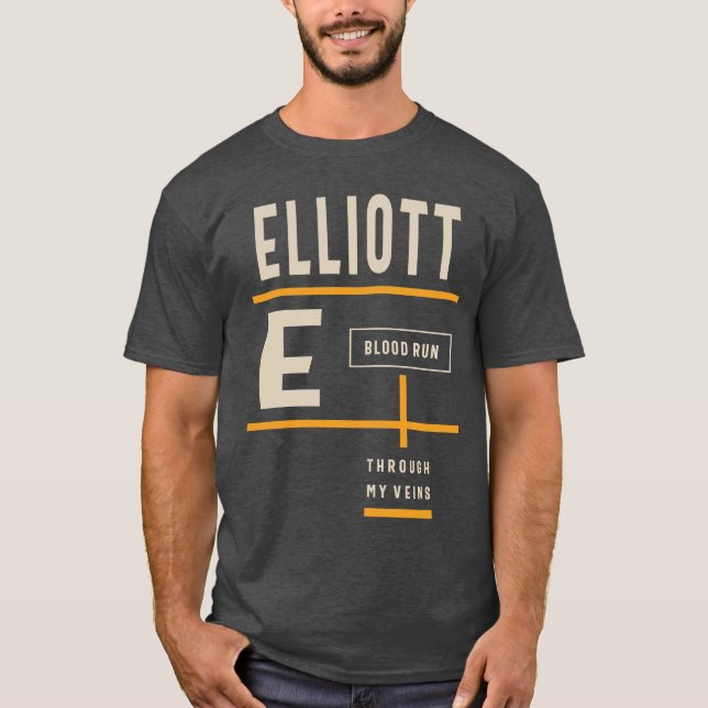 T-shirt Elliott Nom personnalisé Anniversaire Cadeau (Devant)