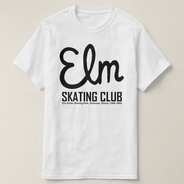 T-shirt Elm Skating Club, Elmhurst, Illinois (Couleurs cla (Design devant)