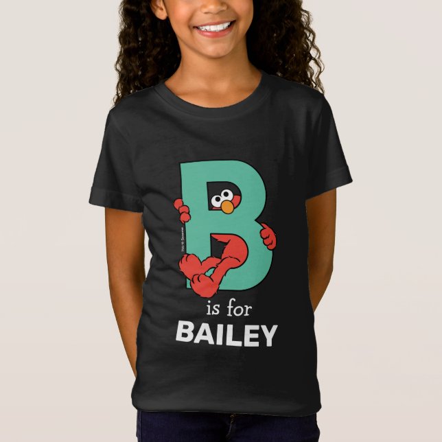 T-Shirt Elmo Alphabet | B TURQUOISE (Devant)