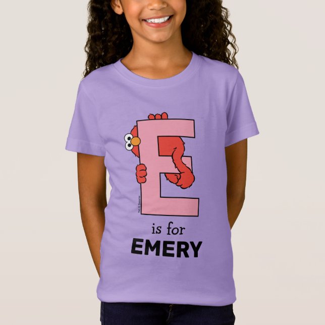 T-Shirt Elmo Alphabet | E Rose (Devant)