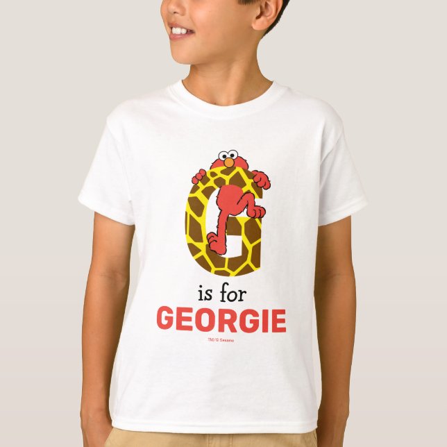 T-shirt Elmo Alphabet | G Girafe (Devant)