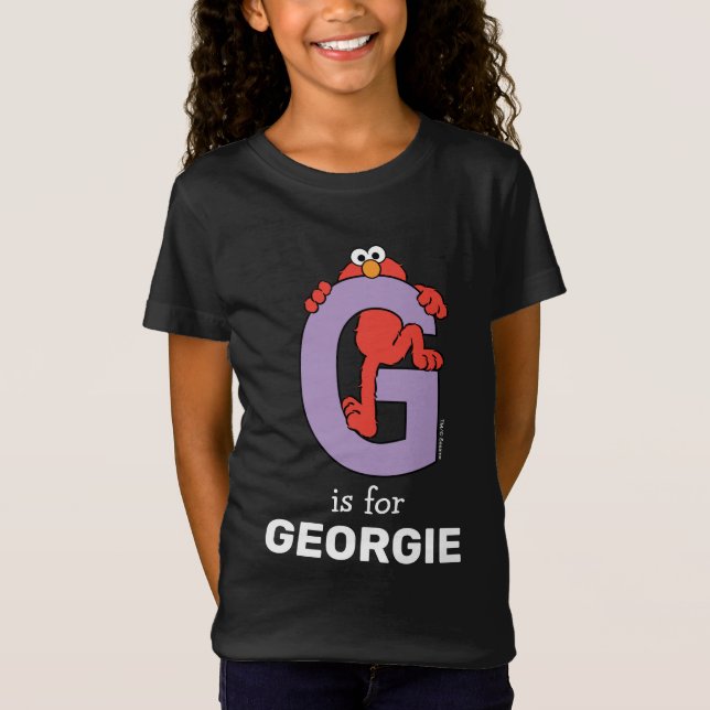 T-Shirt Elmo Alphabet | G Violet (Devant)