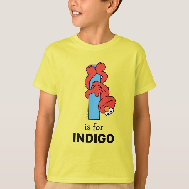 T-shirt Elmo Alphabet | I Bleu (Devant)