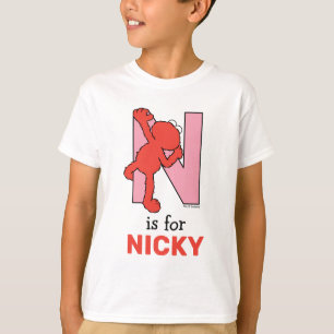 T-shirt Elmo Alphabet   N rose