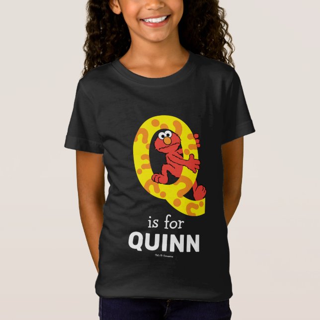T-Shirt Elmo Alphabet | Q Point d'interrogation (Devant)