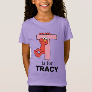 T-Shirt Elmo Alphabet T rose