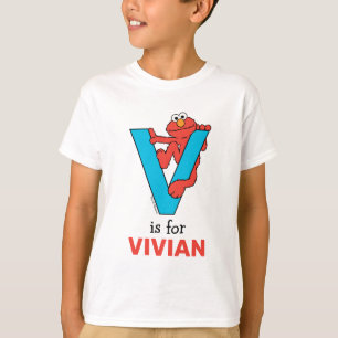 T-shirt Elmo Alphabet   V bleu