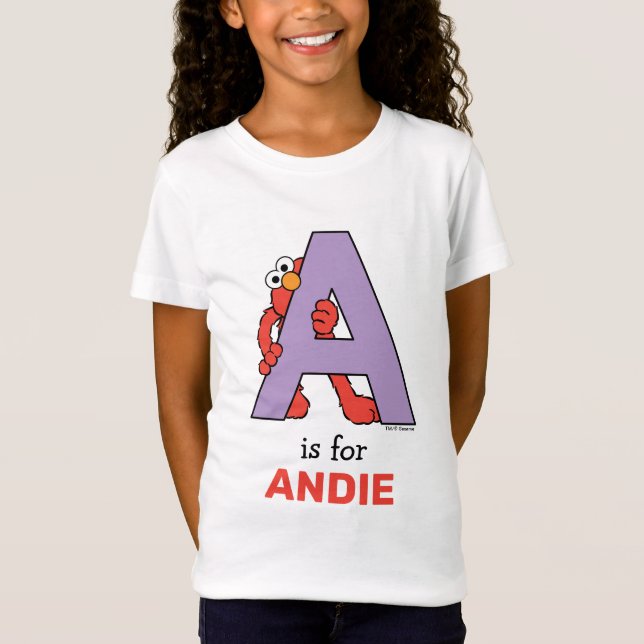 T-Shirt Elmo Alphabet | Violet (Devant)