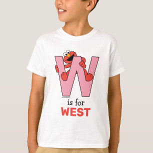 T-shirt Elmo Alphabet W rose