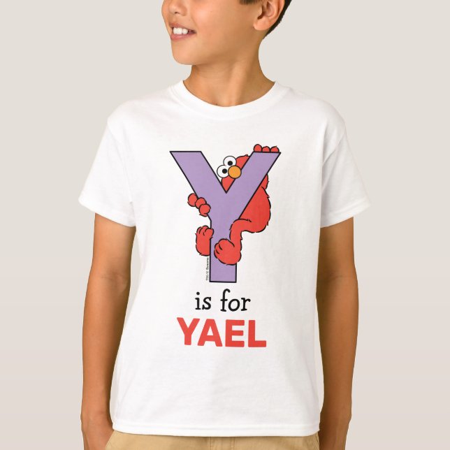 T-shirt Elmo Alphabet | Y Pourpre (Devant)