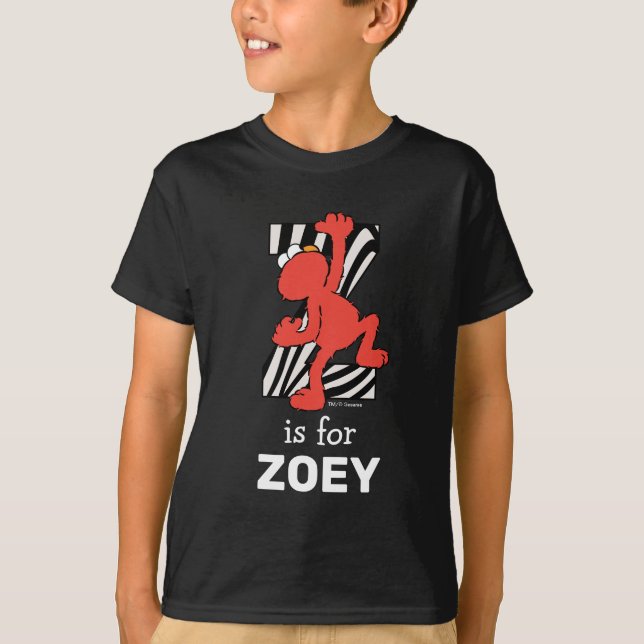 T-shirt Elmo Alphabet | Z Zèbre (Devant)