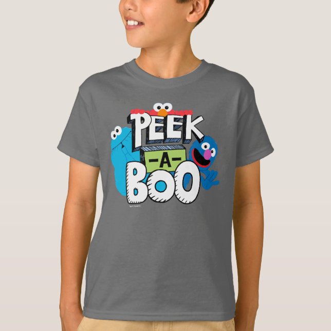 T-shirt Elmo, Cookie & Grover | Peek-a-Boo (Devant)