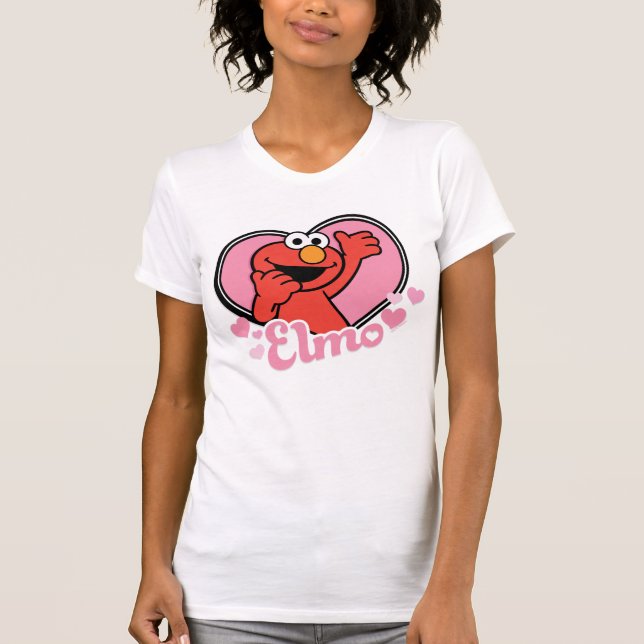 T-shirt Elmo dans la Saint-Valentin cœur (Devant)